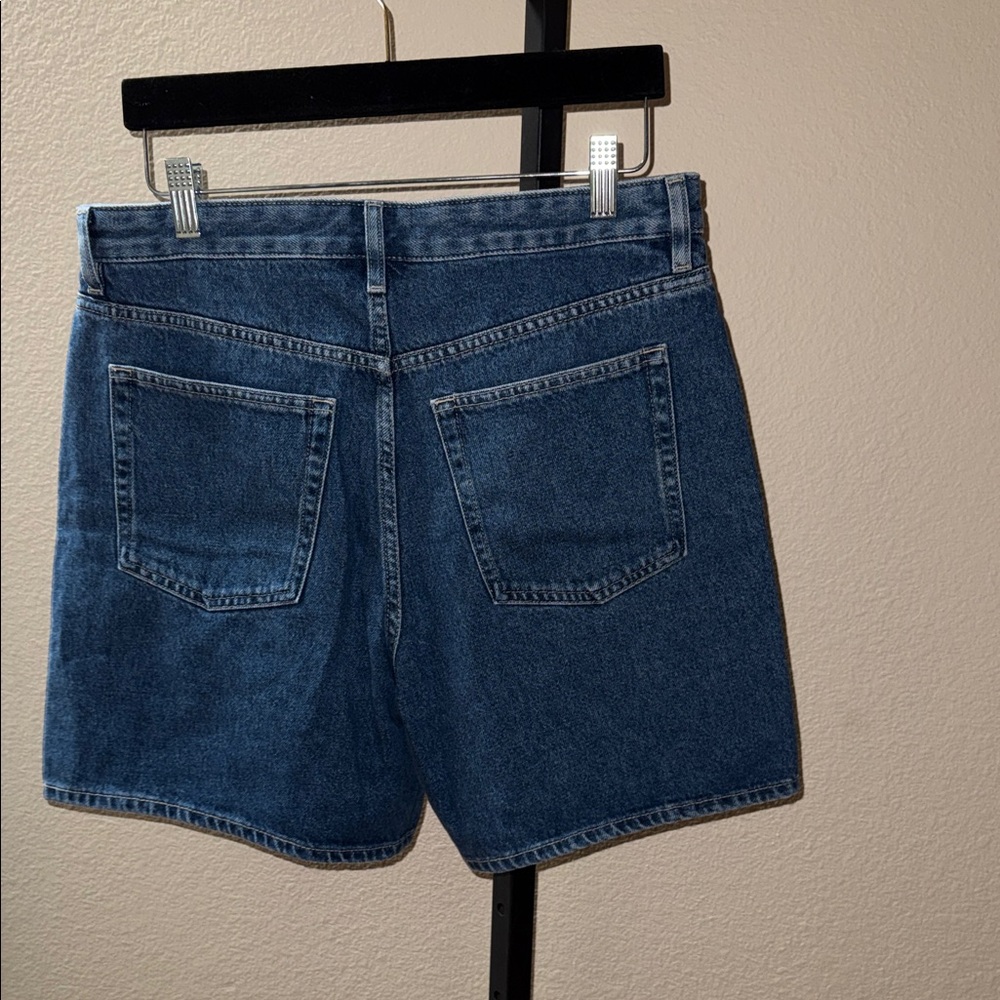 COS Blue Jean Denim Wide Leg Shorts 100% Cotton Women’s Size 30 - Picture 2 of 3